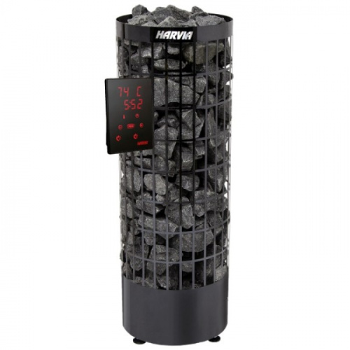 Электрическая печь Harvia Cilindro PC90XE Black Steel с выносным пультом в комплекте