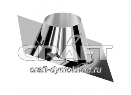 КРАФТ крышная разделка 15-30гр. (алюминий/304/0,5) Ф200 ГАЗ/Стандарт